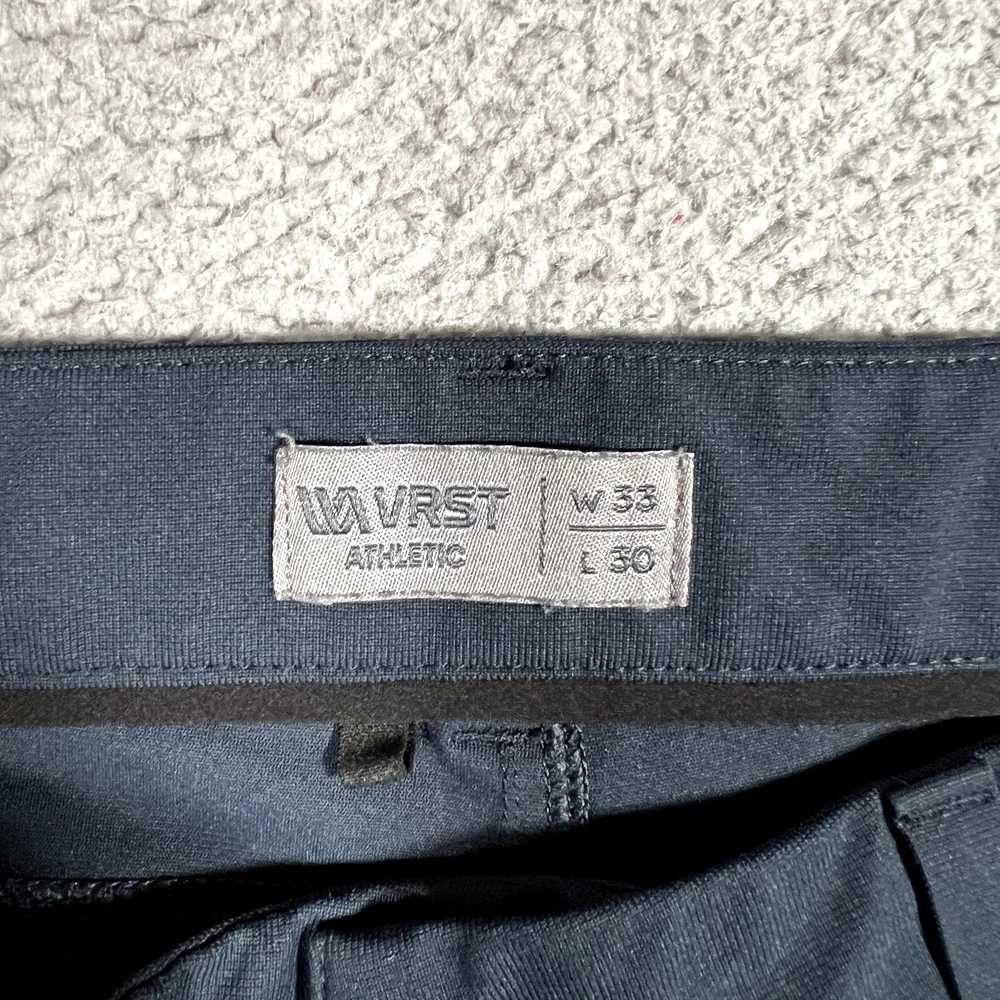 VRST Pants Mens 32x28 Blue Commuter Tech Slim Fit Casual Preppy Pockets Logo - Picture 9 of 12